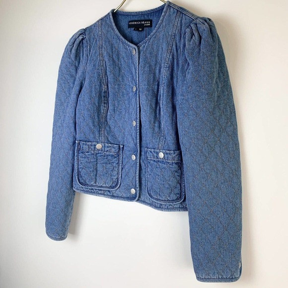 VERONICA BEARD Camilla Quilted Denim Jacket - Picture 4 of 8